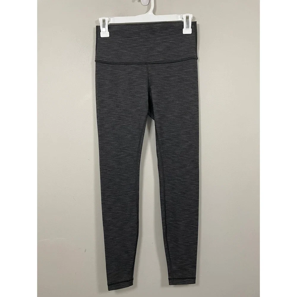 Lululemon Wunder Under Hi-Rise‎ 7/8 Tight in Heathered Black Size 6 Athleisure